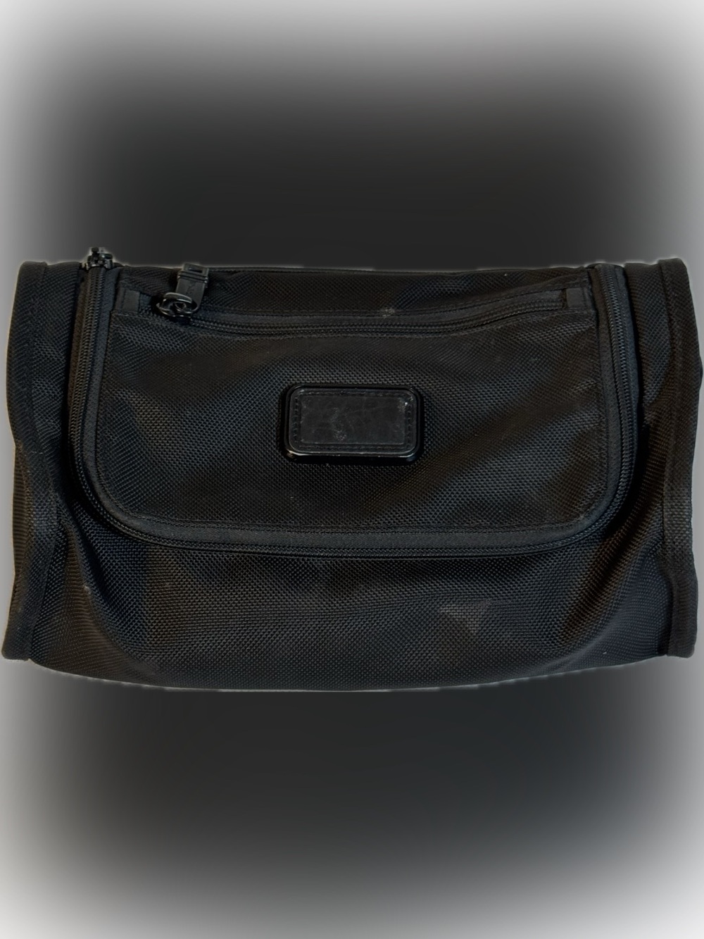 TUMI Black Ballistic Nylon Travel Toiletry Bag Dopp Kit Organizer